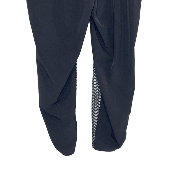 Chicos Zenergy Pants Large Black White Ankle Pull On Colorblock - Picture 9 of 12